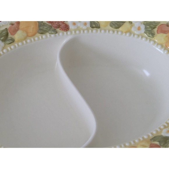 Vernon Ware Della Robbia Divided serving bowl by Metlox - Picture 3 of 4